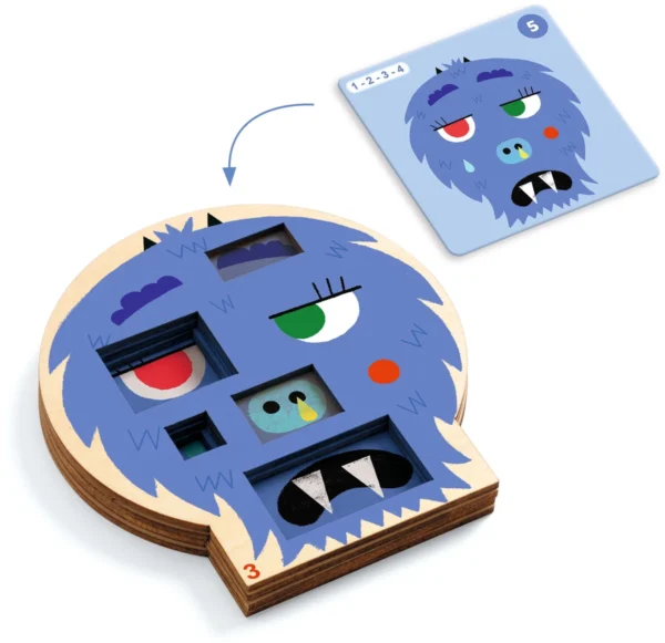 Sologic Crazy Faces - Djeco - Imagen 2