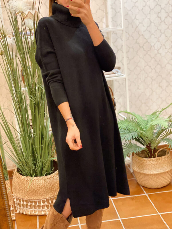 Vestido Punto Midi Negro